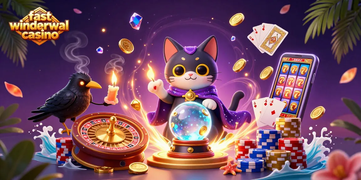 Experience the fast withdrawal casino magic with a mystical scene of characters and vibrant game elements.